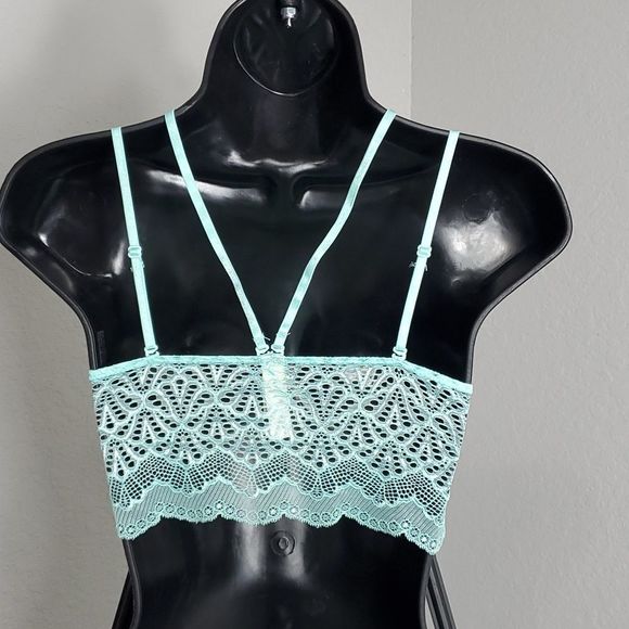 (Lot of 3) Delicate Nude Longline Lace "Choker" Bralette Size Medium/Large - Picture 6 of 7